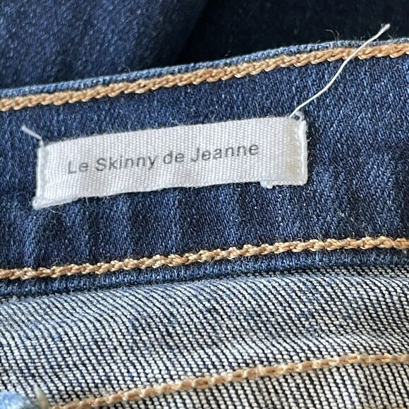 FRAME SZ 27 Jeans Le Skinny de Jeanne Mid-Rise Stretch 5-Pocket Snap Hems Martha - Picture 9 of 11